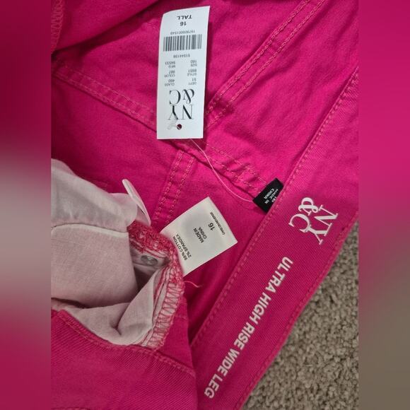 NWT | New York & Company | Vibrant PINK Jeans | 16Tall | Ultra HighWaist - Picture 4 of 12